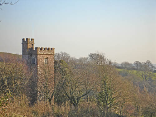 St. Michael's church at Cadbury, view from the road